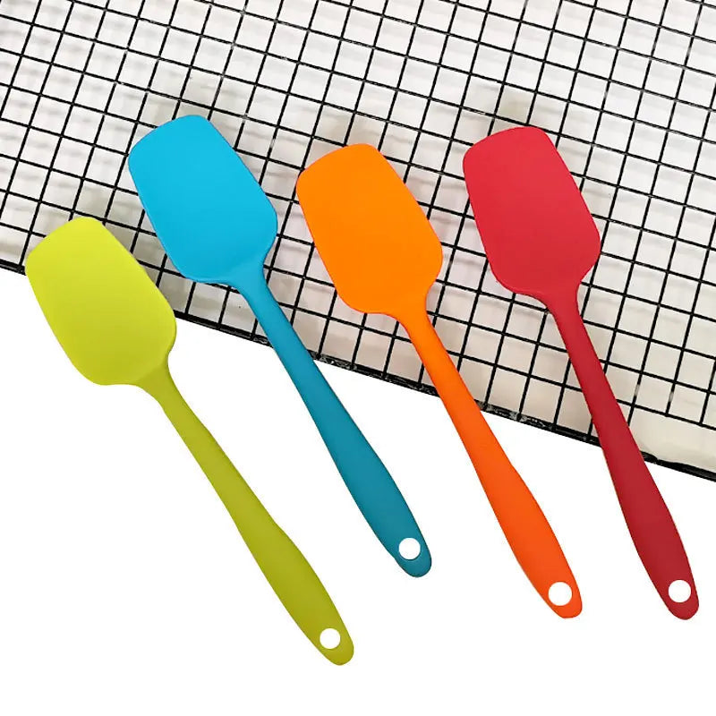 21CM Silicone Shovel Universal Heat Resistant Integrate Handle Spoon Scraper Spatula Ice Cream Cake Kitchen Tool Utensil