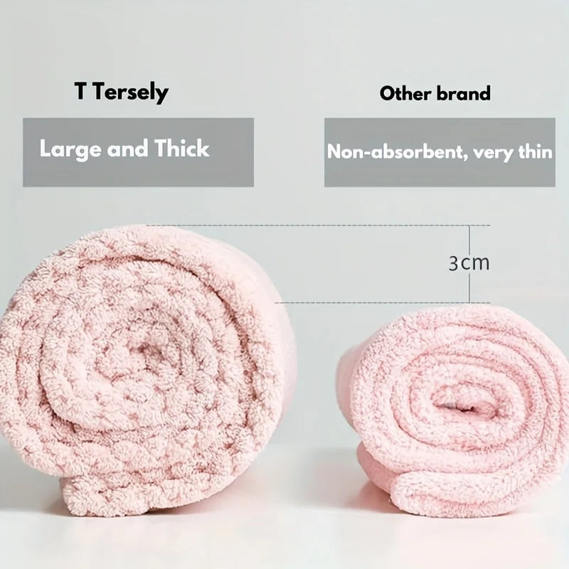 Hair Dry Turban Towel Wraps Solid Color Dry Hair Cap Quick Drying Towel Unisex Soft Bath Head Wraps