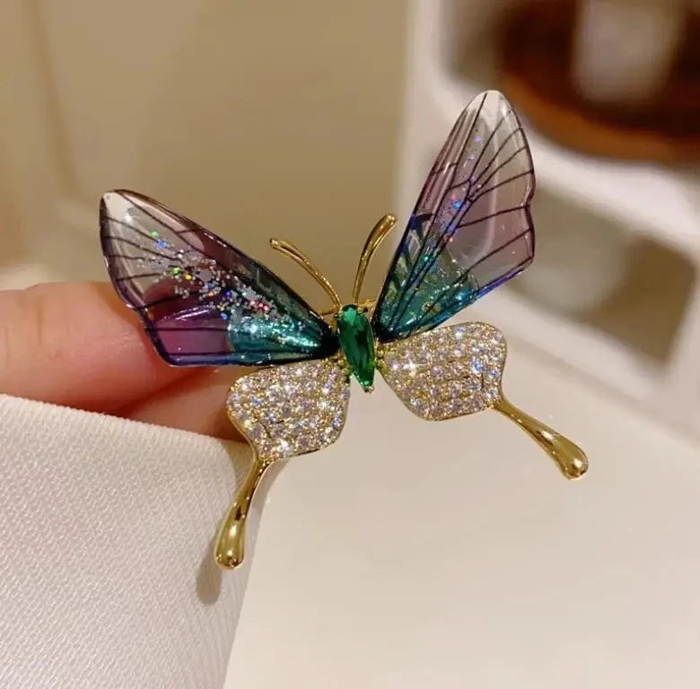 Fashion Crystal Red Cherry Brooches For Women Clothing Cute Alloy Crystal Fruit Enamel Pins Party Jewelry Gifts