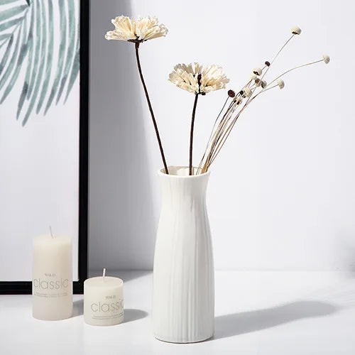 1pc Nordic Plastic Vase Simple Small Fresh Flower Pot Storage Bottle for Flowers Living Room Modern Home Decorations Ornaments