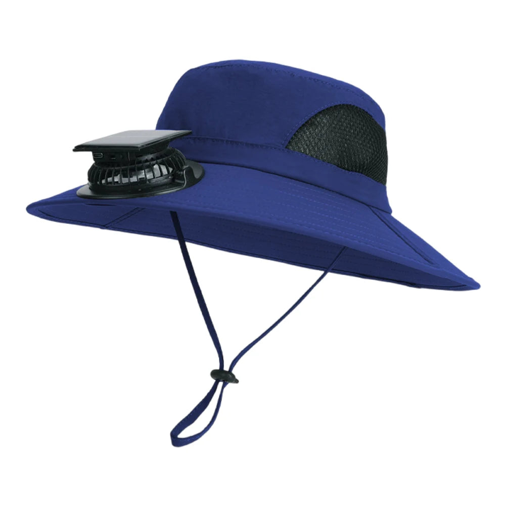 Solar Fan Hat Portable Sun Cap Summer hat USB Rechargeable Single/Dual Cooling Fan Fishing Hat Fisherman Hiking Mountaineering ﻿