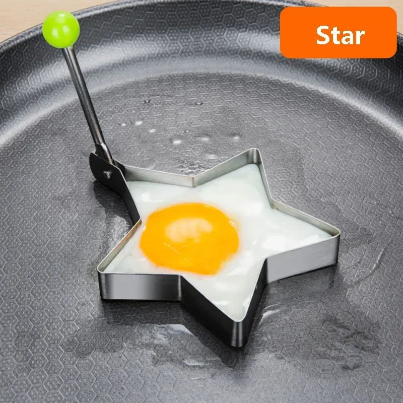 New Stainless Steel Fried Egg Mold Heart Pancake Maker Breakfast Baking Omelette Rings Cooking Tools Kitchen Accessories Gadget