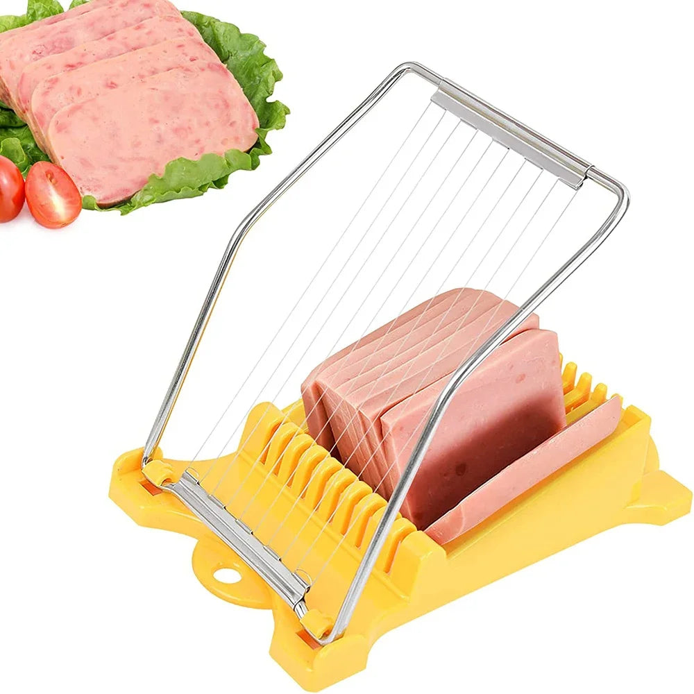 Luncheon Meat Egg Cutter Stainless Steel Multi Function Food Banana Cheese Strawberry Slicer Kitchen Gadget