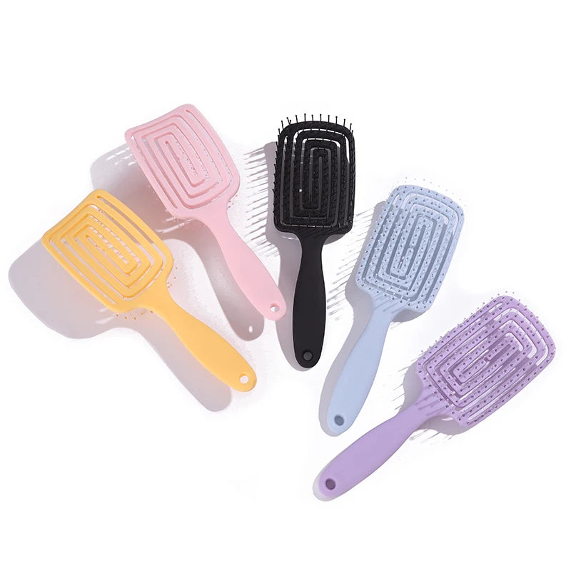 Square Hollow Massage Comb Massage Meridians Scalp Hair Styling Adjuster Quick Blow Dry Household Hair Tool