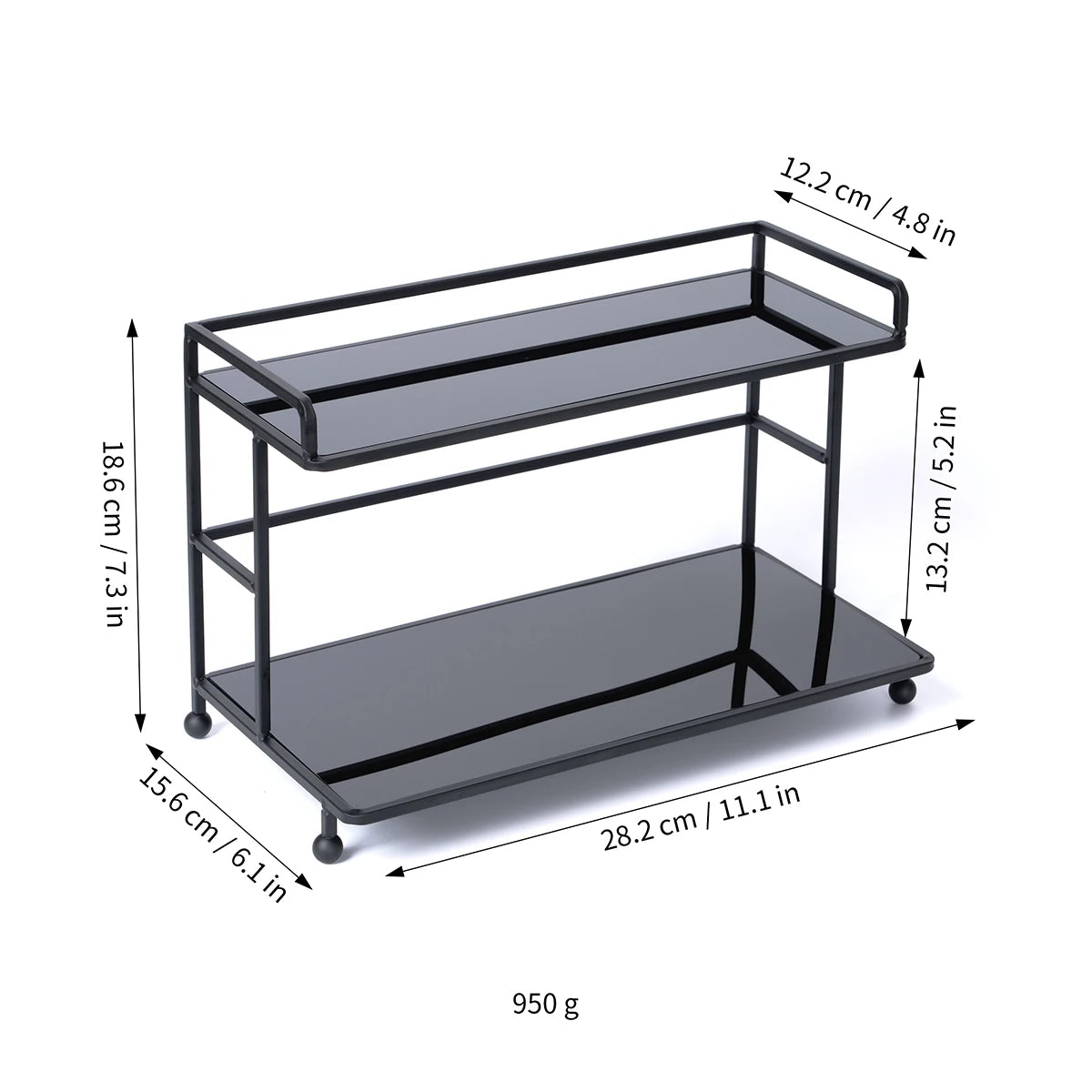 Bathroom Organizer Desktop Double-Layer Holder Stand Kitchen Bathroom Storage Shelf Countertop Cosmetic Organizer Storage Rack