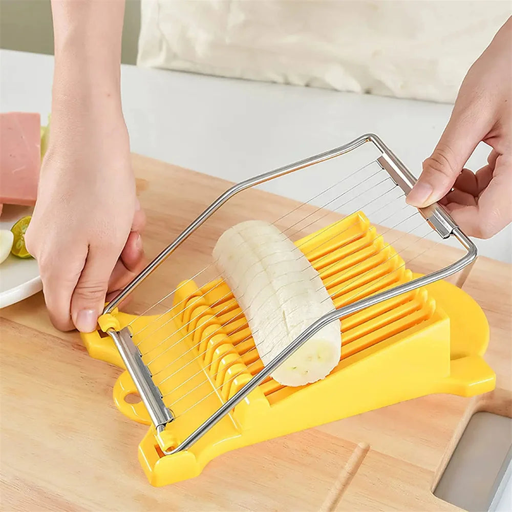 Luncheon Meat Egg Cutter Stainless Steel Multi Function Food Banana Cheese Strawberry Slicer Kitchen Gadget