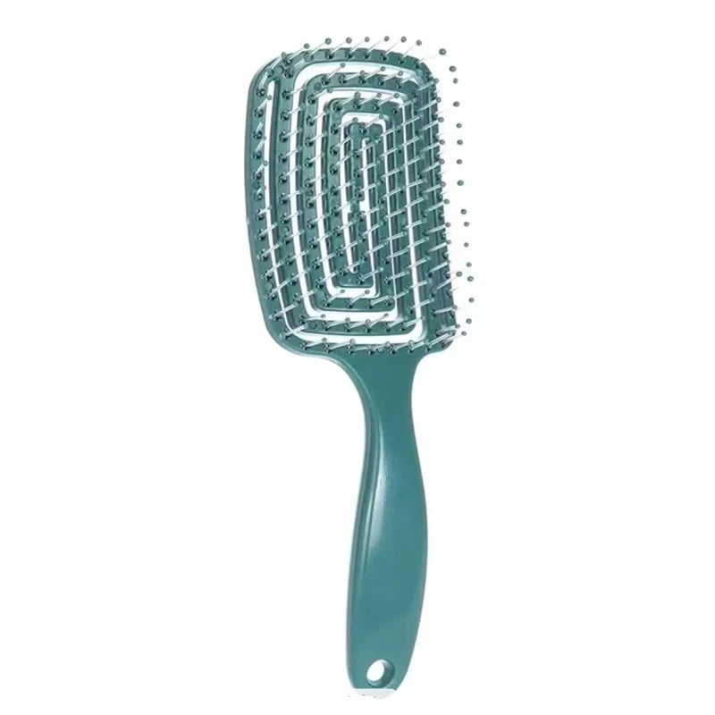 1Pcs Elastic Massage Comb Hollow Out Hair Brush Scalp Massage Combs Hair Styling Detangler Fast Blow Drying Detangling Tool