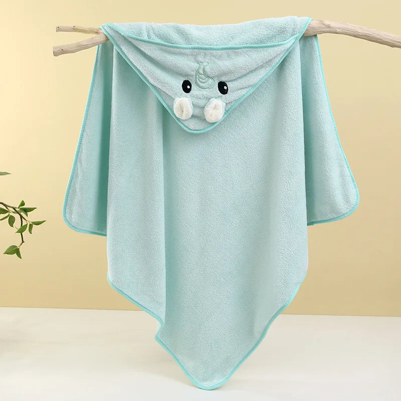 Cute Bath Towel for Baby Soft Absorbent Towel Newborn Swaddle Wrap Baby Blankets for Girls Boys