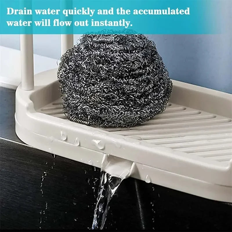 1/2/3PCS Kitchen Rag Drain Stand Kitchen Accessories Sink Drainage Shelf Sink Drain Storage Basket for Sponge Rag Wire Ball