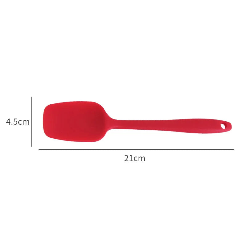 21CM Silicone Shovel Universal Heat Resistant Integrate Handle Spoon Scraper Spatula Ice Cream Cake Kitchen Tool Utensil