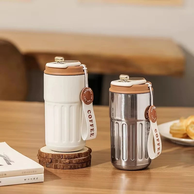 450ml Thermos Bottle Smart Display Temperature 316 Stainless Steel Vacuum Cup Office Coffee Cup Business Portable Thermal Mug