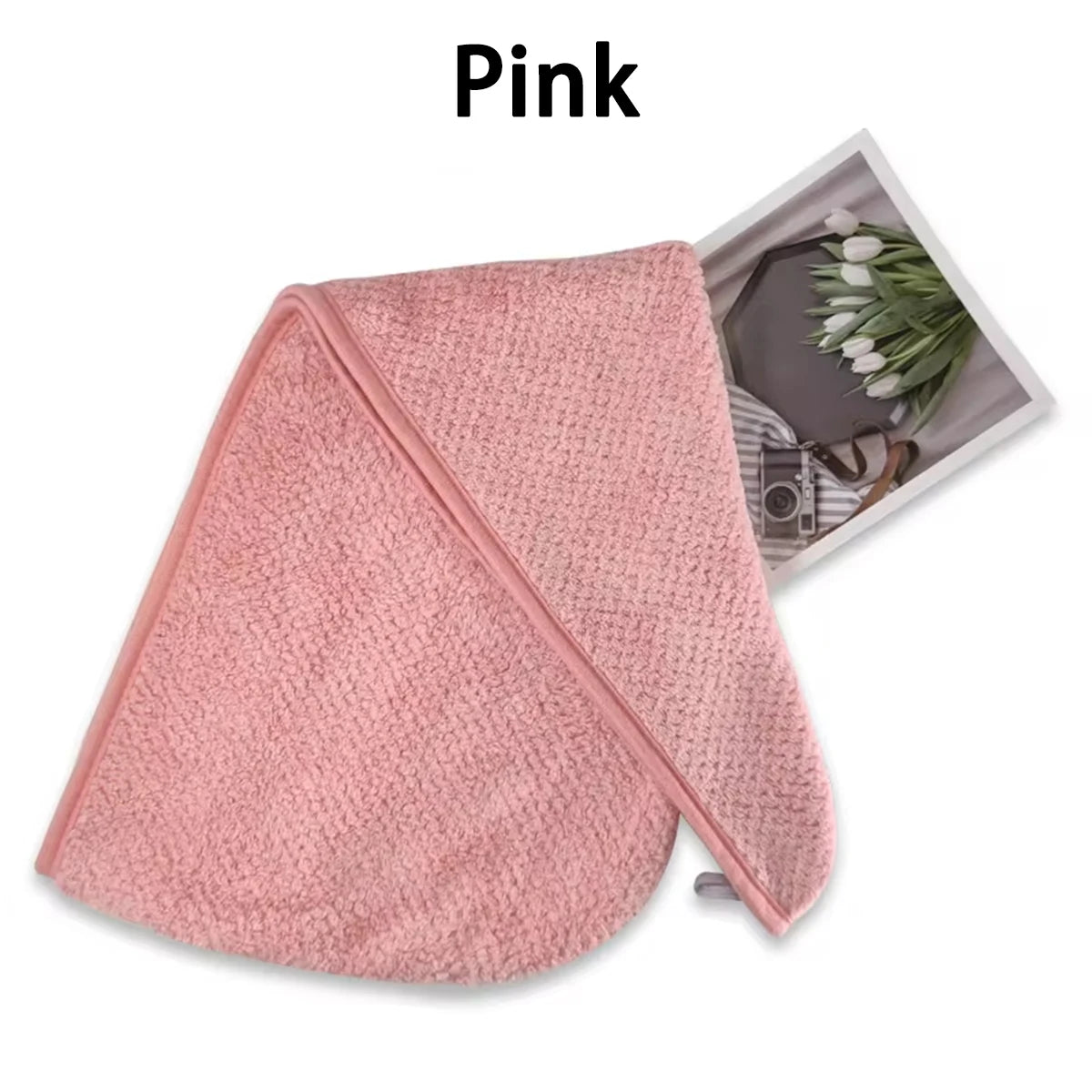 Women's dry hair towels are household items used for wiping hair, including thick and highly absorbent headscarves, quick drying