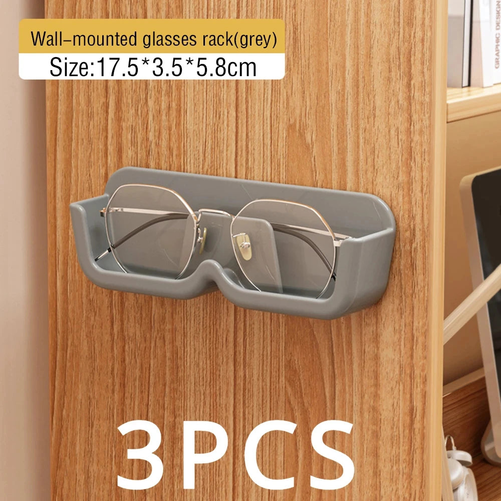 Glasses Display Cabinet Sunglasses Storage Box Wall Mounted Perforated Free Sunglasses Storage Glasses Rack Home Tidying